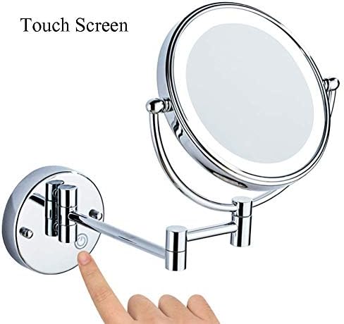 Lianxiao-8-inčno dvostrano ogledalo za uvećanje šminke, sa uvećanjem od 10x, toaletno ogledalo za kupatilo,