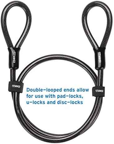 Titanker Čelični kabl za bicikle, debljine 12 mm za teške uslove rada, fleksibilni Čelični kabl obložen vinilom