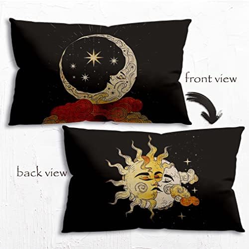 Sunce Moon tarot Reverzibilni jastuk natpise 12 x 20 inčni jastučni jastučni kofer Dekor poklopca