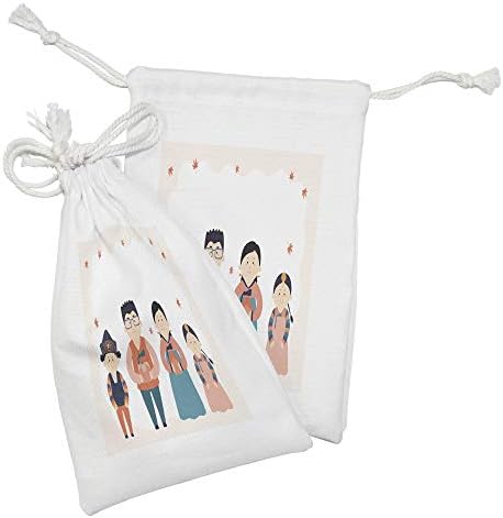 Lunaristid brat tkanina torba od 2, Chuslook Festival Korejski Dan zahvalnosti Odmori za odmor Porodična