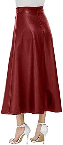 Plisirane lepršave Midi Maxi suknje za žene Casual ljetna Boho Maxi suknja jednobojne ljuljačke visokog