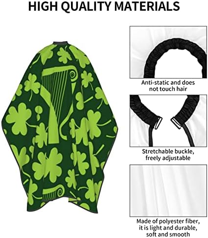 55x66 inčni poliesterski rezanje kose zelenim irski-harps-shamrocks salon brijač za brijač sa