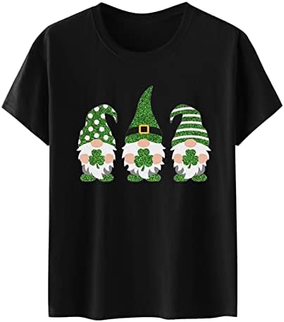 Saint Patricks Day bluza za žene Clover Comfort Crew vrat Oversized Party splicing pulover