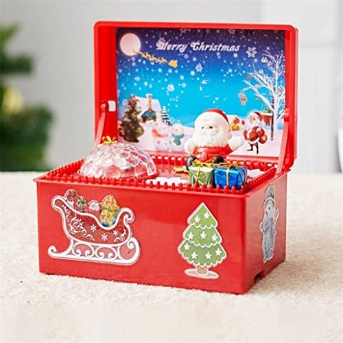 Ylyajy Božićni stil Music Box Beautiful Creative Santa Claus Decor LED muzička kutija za zabavu