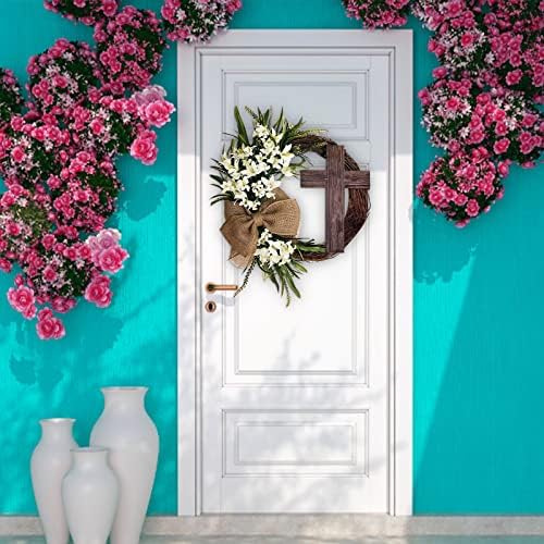 Momker Uskršnji vijenac Vrata viseći ukras Bouquet Garland za simulaciju dekora u prednjim vratima