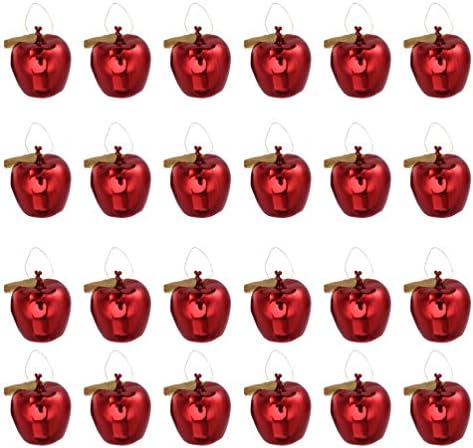 BESPORTBLE 24kom Shatterproof božićno drvo Baubles jabuka u obliku viseći ukrasi za Božić odmor Vjenčanje