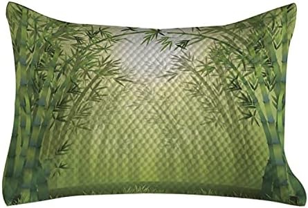 AMBESONNE bambus prekrivani jastuk, slika bambusovih stabala u kišnoj šumi nadahnuće nadahnuta,