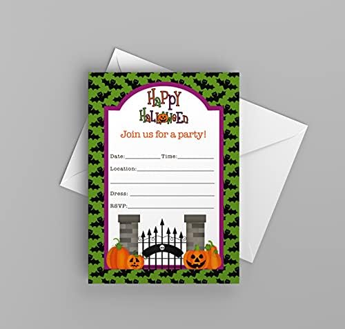 M Tržnica na mainstreet Sablasni miševi Kids Halloween Party pozivnice, 25 karata sa kovertama,