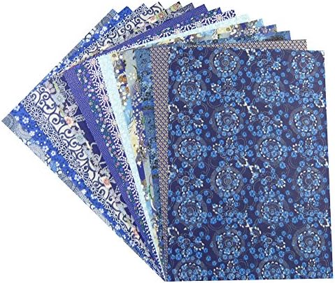 [ JP Exclusive] Papir za umivaonik, Yuzen Wasi papir, B4, 15 uzorci, 15 listova, plava