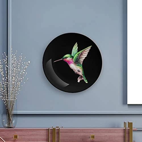 Hummingbird Personalizirana kostna Kina Prilagođena keramička ukrasna ploča Početna Okrugla ploča
