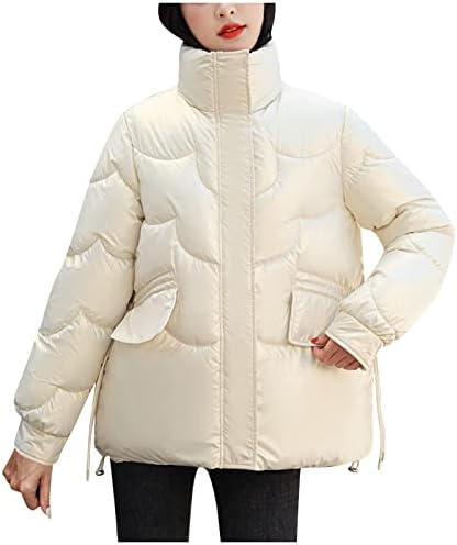 UOFOCO FALL Trendy planinarska jakna za ženske usjev dugih rukava Zip Up Comfort labava prikladna jakna Debljina