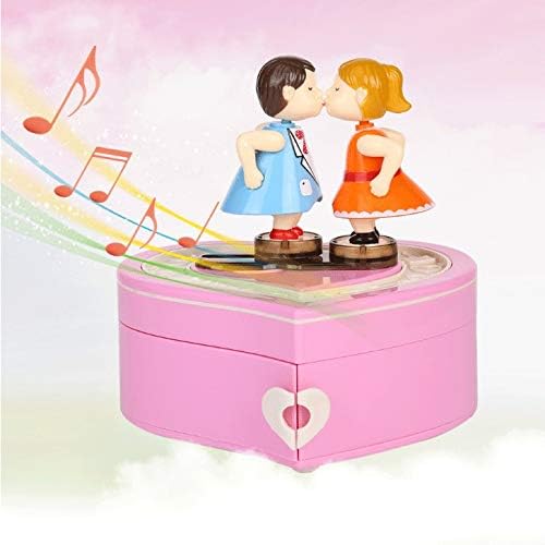 Liuzh Par lutka Muzička kutija Radio ClockWork Girl Ručno ručni Muzički mehanizam Vjenčanje