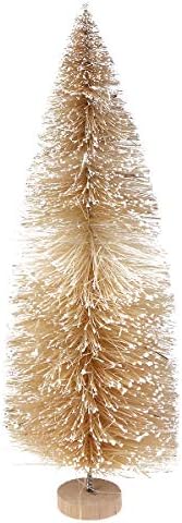 Prettyzoom Božićni ukras Drveni baza Mini LifeLike božićno stablo Umjetni borov jedno desktop ukras za