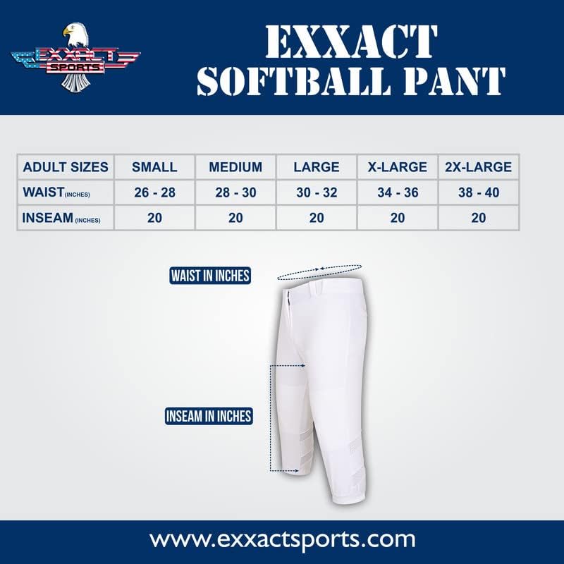 Exxact Sports Copper Softball hlače za žene - elastične dna žene Softball hlače sa mrežastim pločama