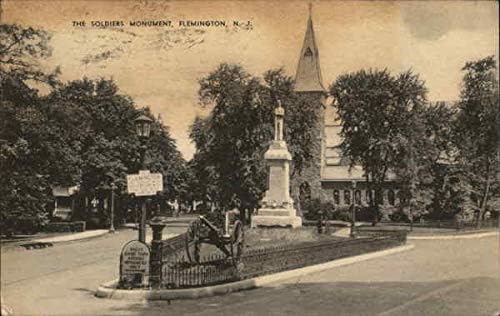 Vojnici Spomenik Flemington, New Jersey NJ Original Antique Postcard 1945