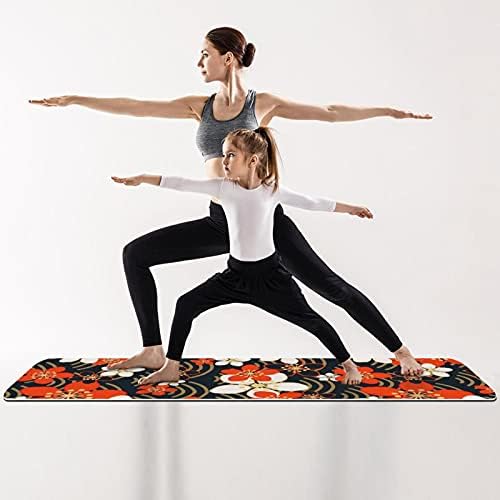 Debela neklizajuća Vježba & amp; fitnes 1/4 prostirka za jogu sa printom slatkog cvijeća za Yoga