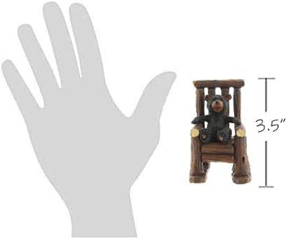 Kolekcija mosta Black medvjed mladunče u stolici za ljuljanje Figurica