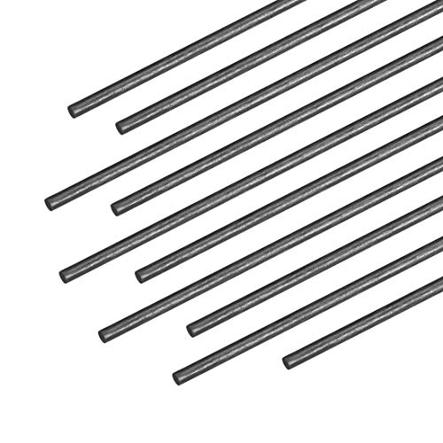 Uxcell štap od karbonskih vlakana za RC avion DIY Craft 1,5 mm mat stub 400 mm 15,7 inča, 10 kom