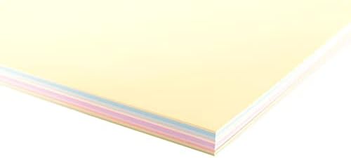 Vaessen Creative Firenca Glatki karton, pastelne boje mix, 216 grama, 12x12 inča, 60 listova,