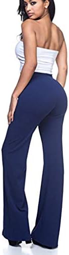 Bagelise Fashing Fling Women's Hlače Čvrsti pantalone Palazza Visoko labave široke duge strukske hlače