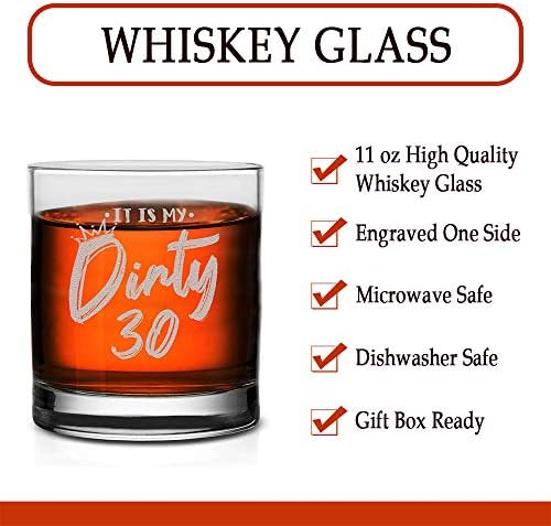 Veracco to je moj prljavi 30 godina Whisky Glass rođendanski poklon za nekoga ko voli piti Bachelor 30th Funny