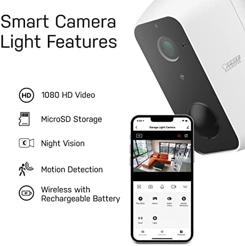 Feit Electric Smart Security Camera, 2.4GHz WiFi pametna kućna kamera sa otkrivanjem pokreta, noćni