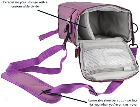 Navitech ljubičasta zaštitna prenosiva ručna Dvogledna torbica i putna torba kompatibilna sa Braun 16 X