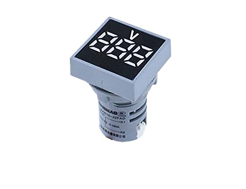 AMSH 22mm Mini digitalni voltmetar Square AC 20-500V Volt tester za ispitivanje napona Snaga LED lampica