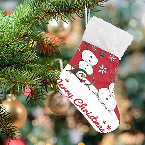 Jstel Xmas Snowman Božićni viseći čarape 6 Pakovanje Mali Xmas Holiday Hanging Hangings for Xmas Tree