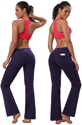 BubbleLime 29 / 31 / 33 / 35 3 stila Bootcut Yoga hlače Basic / zadnje džepove / ravno vežbanje trbuha
