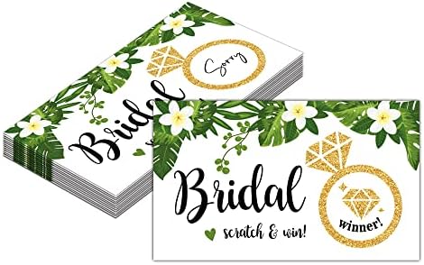 Bridal Tuš Isključeno Isključeno Igračke kartice - Glitter Diamond Ring - tropsko zelenilo Vjenčani