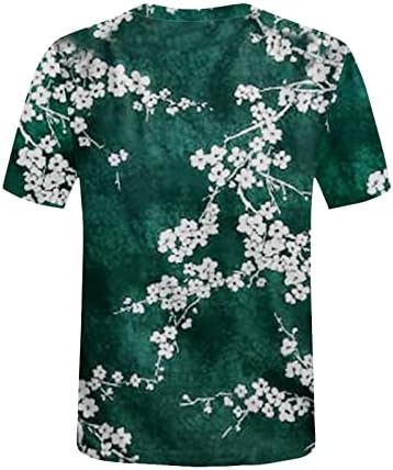 Bluze za dame Jesen Ljeto Kratki rukav Crew Clow Cvijet šljiva Tors T majice Teen Girl 2023 Trendi