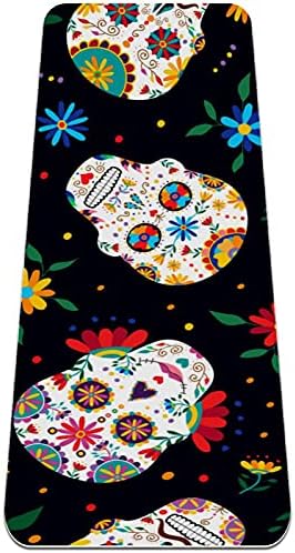Siebzeh skull Pattern Premium Thick Yoga Mat Eco Friendly Rubber Health & amp; fitnes non Slip