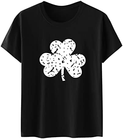 Majica za Dan Svetog Patrika ženska cvjetna smiješna Crewneck Plus Size odmor za spajanje Tshirt
