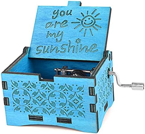 Byykit Vi ste moje glazbene kutije za sunčanje, laserski ugravirani vintage drveni sunčani glazbeni box