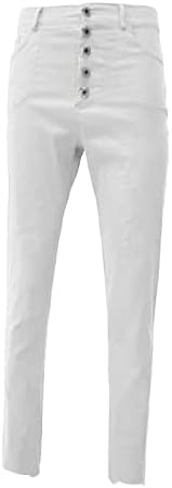 Vezad ženske pantne koferne hlače sa šljokicama kože ležerne hlače s olovkama mršave hlače sa džepovima