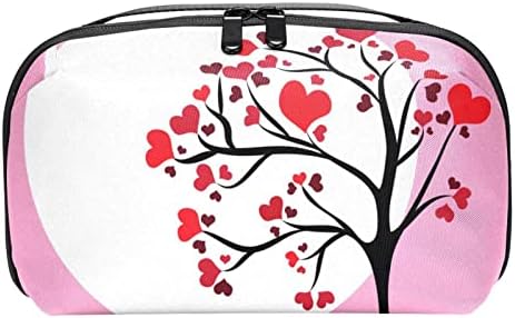 Žene i djevojke Drvo ružičasto srce crvena torba za šminkanje prostrana kozmetička torba torbica torbica