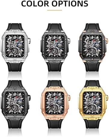 Twrqa luksuzni metalni sat za Apple Watch Band 7 8 45mm Dijamantni modifikacijski modifikacijski