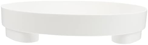 Doitool White Makeup Vanity okrugli oblik ležišta ključ za odlaganje kupatilo umivaonik kuhinjski sudoper ladica za odlaganje kafe parfem sapun peškir komoda nakit Comestic Bijela Bijela okrugla ladica