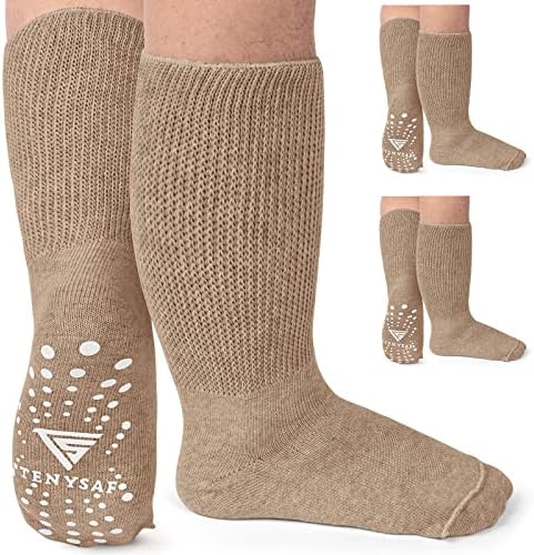 TenySaf Diabetic Pamučne čarape za muškarce Žene 3 pakovanja Dodatni široki dijabetes čarape sa dizajnom