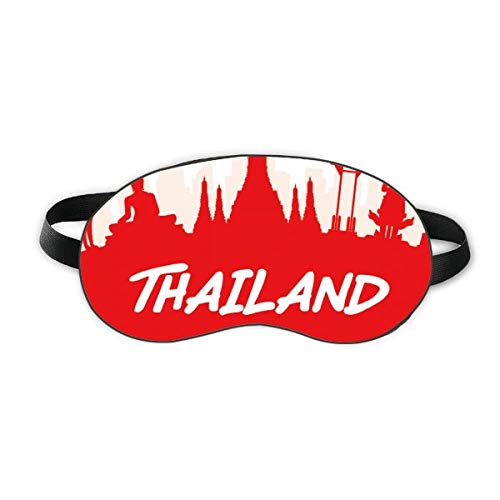 Red Outline Landmark Tajland Sleep Eye Shield Soft Night Poklopac za sjenilo