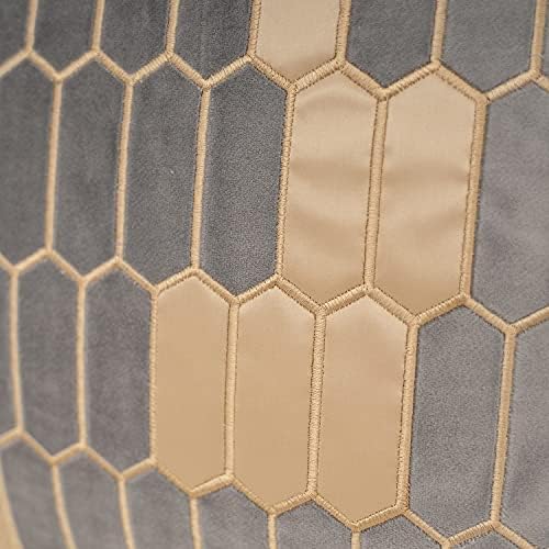 Aeckself 12 x 20 inča Geometrijski plaid izvezeni velvet jastuk luksuz Moderna lumbalna bacanja