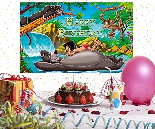 Pozadina knjige iz džungle za potrepštine za zabavu 5x3ft šumske divlje pozadine fotografija nose temu baner za tuširanje beba za ukras stola za torte