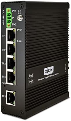 XJCIX POE industrijski Ethernet prekidač 5 Port POE GIGABIT RJ45 UNANBANIRANI DIN RAIL INDUSTRIAL SWITCH