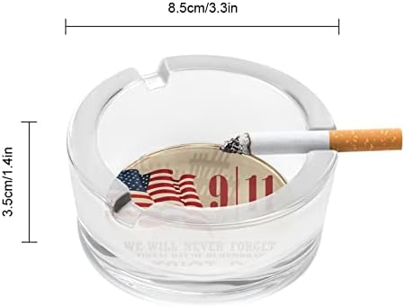 Patriot Dan od 11. septembra staklene pepeone za cigarete i cigare okrugle držač predmeta za ladicu