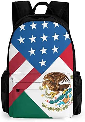 Američka meksička zastava casual backpack backpack ramena torba za putni paket sa džepovima za muškarce žene