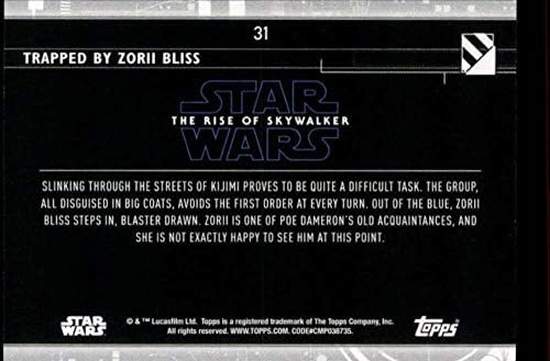 2020 TOPPS Star Wars Raspon Skywalker Series 2 Purple 31 Zarobljeni Zorii Bliss Trading Card