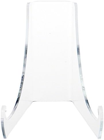 Plymor Clear Akril Ravna leđa Reklapa sa dodatnim dubokim ledicama za podršku, 8 H x 7 w x 10 d
