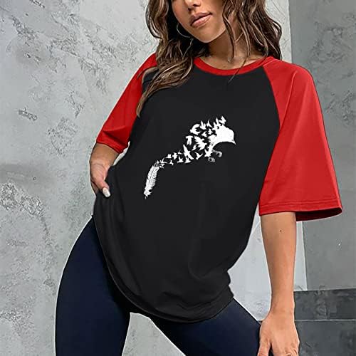 Ptice tiskane košulje žene smiješna grafička majica Zemlja majica casual okrugli vrat kratki čahur