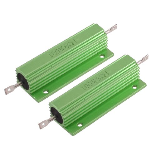 Uxcell A12112700ux0253 otpornik za namotavanje zelene aluminijske žice od 2 komada, snaga 100w 8 Ohm 5%